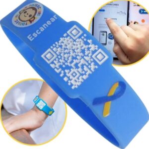 Pulseira Intelig Com Qr code Sindrome de Down